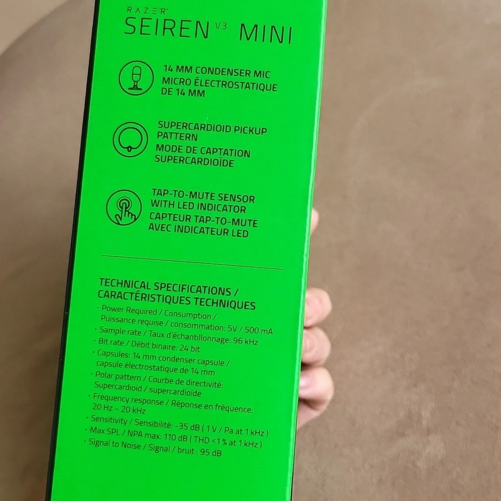 Razer Seiren V3 Mini Black USB Microphone